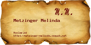 Metzinger Melinda névjegykártya